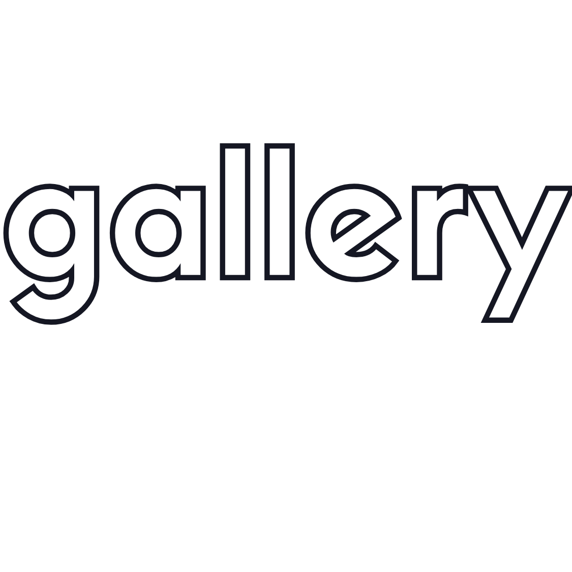 Schriftzug gallery in schwarz