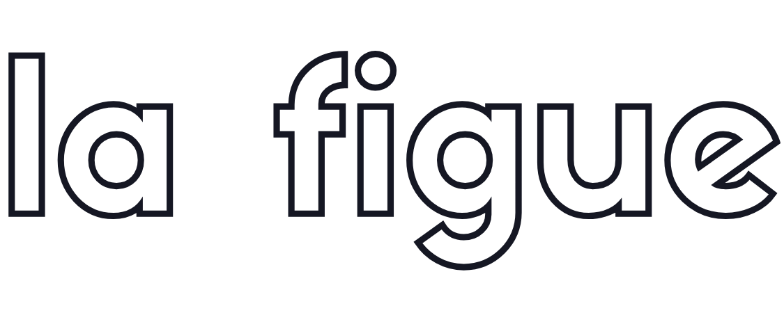 Schriftzug La Figue in schwarz